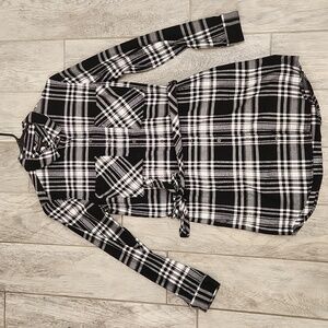 Plaid black and white Bannan Republic dress